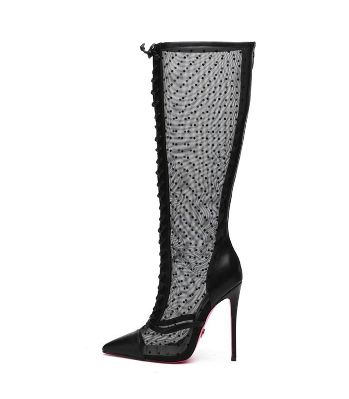 Giaro Stiefel PIKANTE Schwarz Mesh