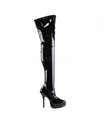 Overknee Stiefel INDULGE-3000 - Lack Schwarz