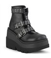 Plateau Stiefelette -SHAKER-62 -  Schwarz Matt | DemoniaCult