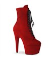 Faux Suede Platform Ankle Boot ADORE-1020FS - Red