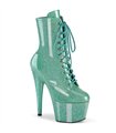 Plateau enkellaarzen - ADORE-1020GP - mint glitter | Pleaser