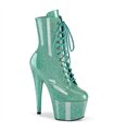 Platform ankle boots - ADORE-1020GP - mint glitter | Pleaser