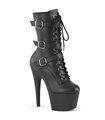 Platform Ankle Boots - ADORE-1043 - Black Matt | Pleaser