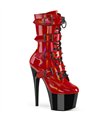 ADORE-1046TT - Platform ankle boots - black/red Shiny/shimmer | Pleaser