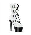 ADORE-1046TT - Ankle Boots - White/Black | Pleaser