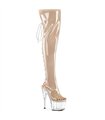 ADORE-3019C - Platform Overknee Boots - Clear | Pleaser