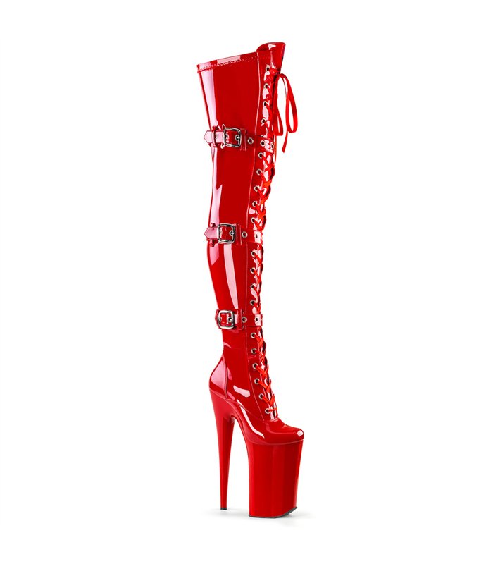 Extreme Plateau Heels BEYOND-3028 - Patent Red