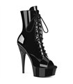 DELIGHT-1021 - Platform ankle boot - black Shiny | Pleaser