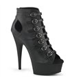 DELIGHT-600-11 - Platform ankle boot - black matt | Pleaser