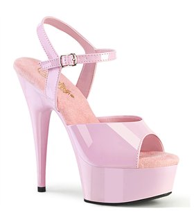 DELIGHT-609 - Platform high heel sandal - pink Shiny | Pleaser buy cheap  online!