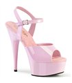 DELIGHT-609 - Platform high heel sandal - pink Shiny | Pleaser