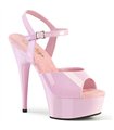 DELIGHT-609 - Plateau High Heel Sandalette - Rosa Lack | Pleaser