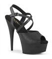 DELIGHT-624-1 - Platform High Heel Sandal - Black Matte | Pleaser