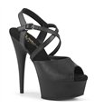 DELIGHT-624-1 - Plateau High Heel Sandalette - Schwarz Matt| Pleaser