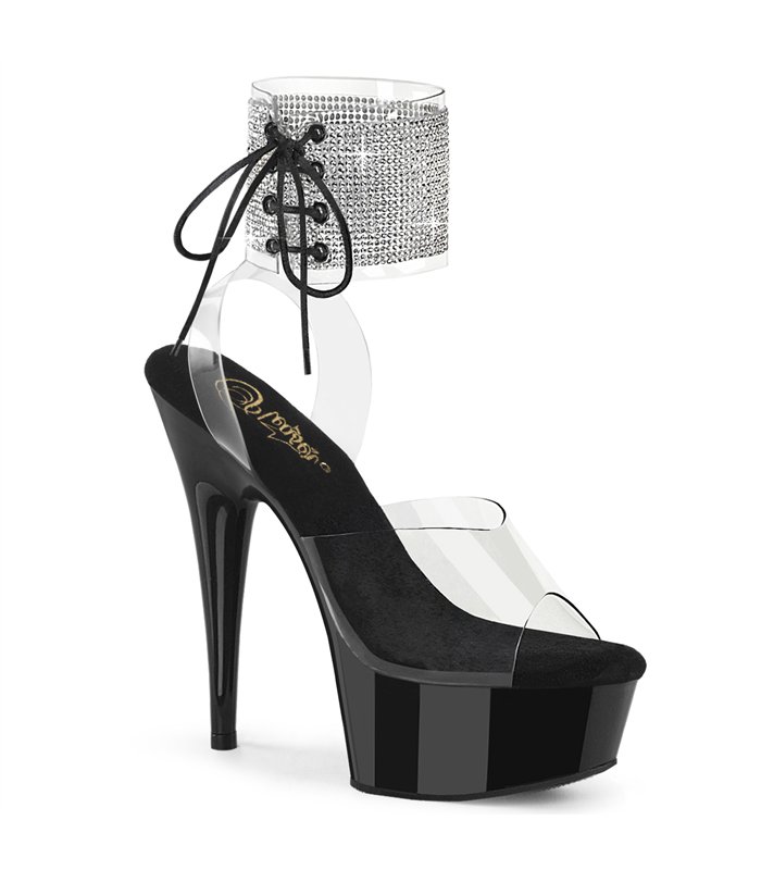 Platform High Heel Sandal - DELIGHT-691-2RS - Black | Pleaser buy cheap  online!