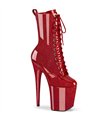 FLAMINGO-1040GP - Stiefelette - Rot Glänzend  | Pleaser