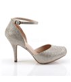 D'Orsay Pumps COVET-03 - Nude Glitter