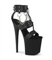 FLAMINGO-861 - Platform High Heel Sandals - Black Matt | Pleaser