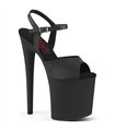 NAUGHTY-809 - Platform High Heels Sandals - Black Matt | Pleaser