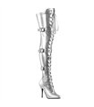 Overknee Stiefel - SEDUCE-3028 - Silber | Pleaser