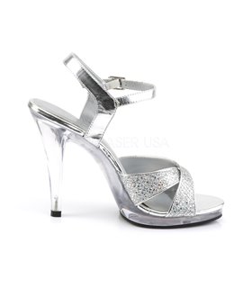 Plateau High Heels FLAIR-419G- Silber/Klar