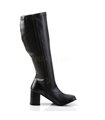 Retro Stiefel GOGO-300WC (Weitschaftstiefel) - PU Schwarz