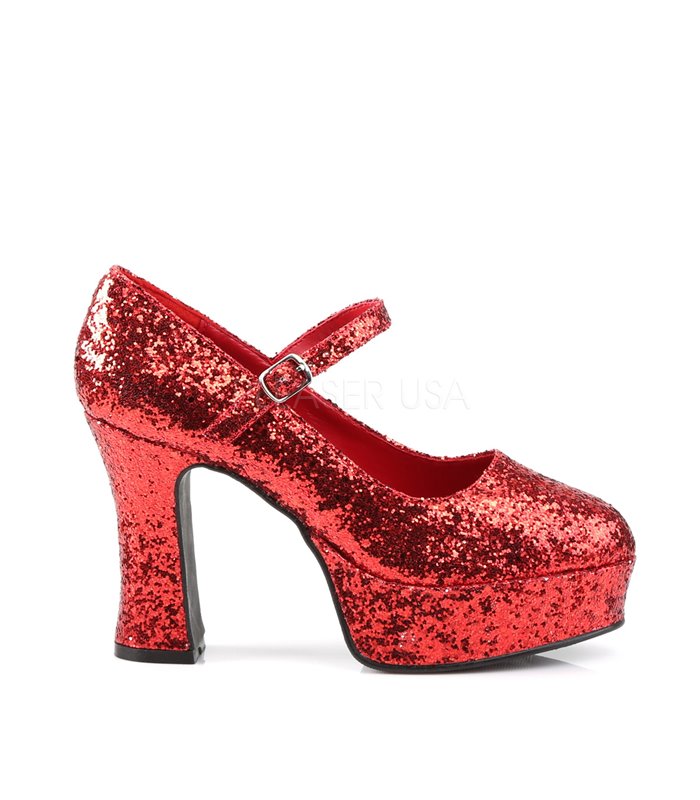 Retro Plateau Pumps MARYJANE-50G - Rot