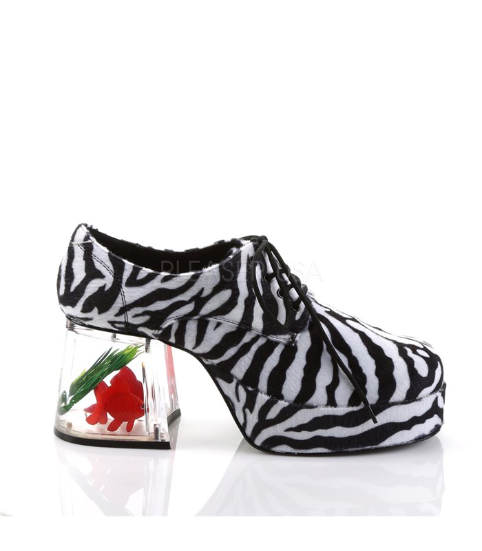 Herren Plateauschuhe PIMP-02 - Zebra