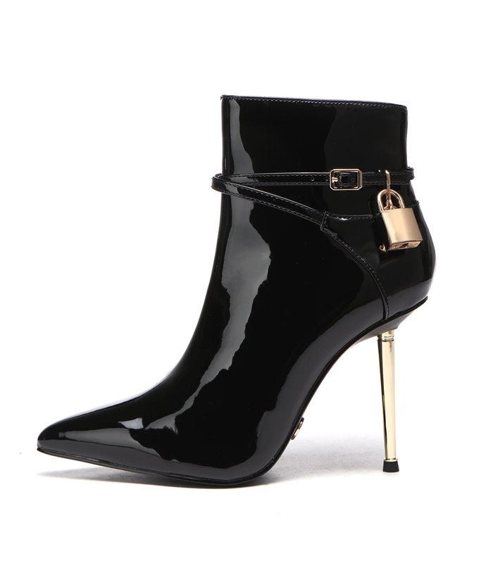 Giaro Ankle Boots LOLA BLACK SHINY