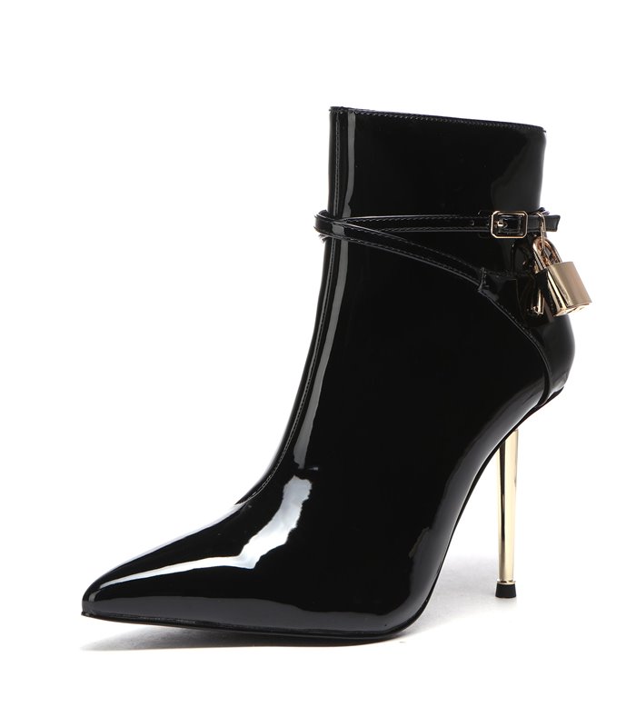 Giaro Ankle Boots LOLA BLACK SHINY