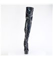 DELIGHT-3000HWR - Platform Overknee Boots - Black/Shimmering | Pleaser