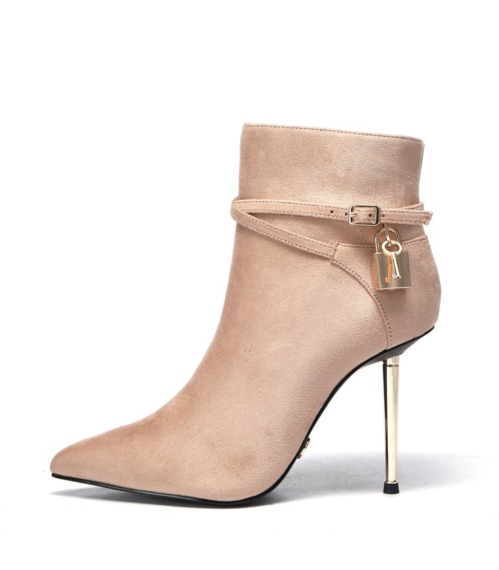 Giaro Ankle Boots LOLA BEIGE VELOUR