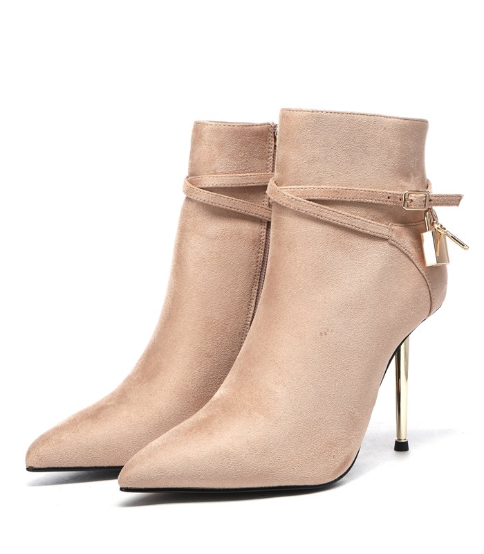 Giaro Ankle Boots LOLA BEIGE VELOUR