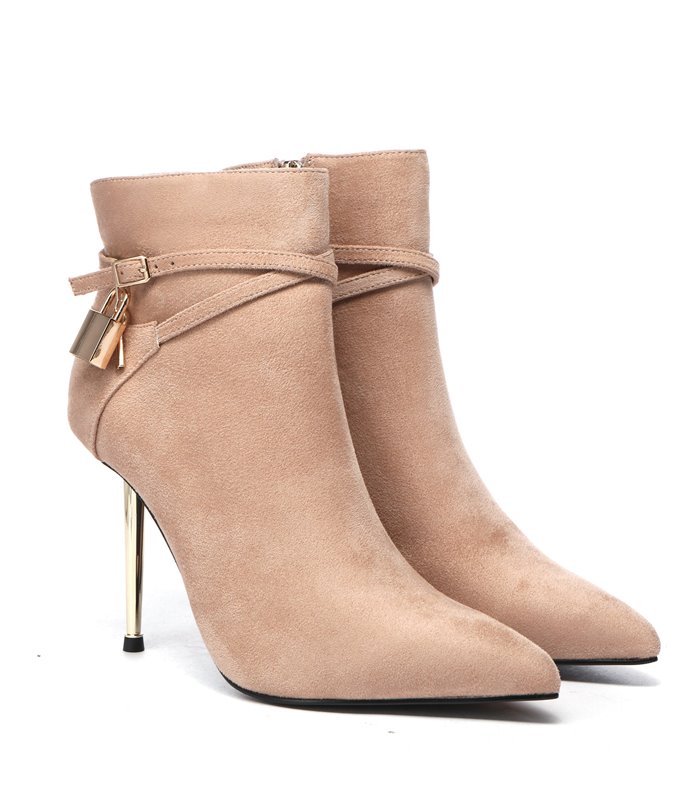 Giaro Ankle Boots LOLA BEIGE VELOUR