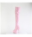 DELIGHT-3000HWR - Platform Overknee Boots - Pink Shiny | Pleaser