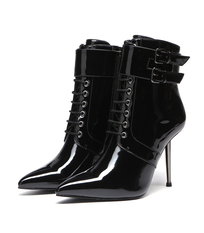 Giaro Ankle Boots LESSORA BLACK SHINY