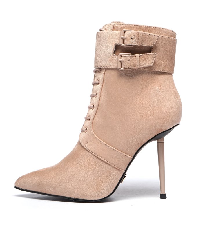 Giaro Ankle Boots LESSORA BEIGE VELOUR