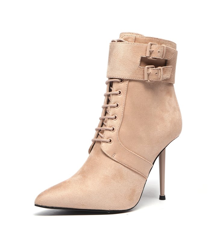 Giaro Ankle Boots LESSORA BEIGE VELOUR