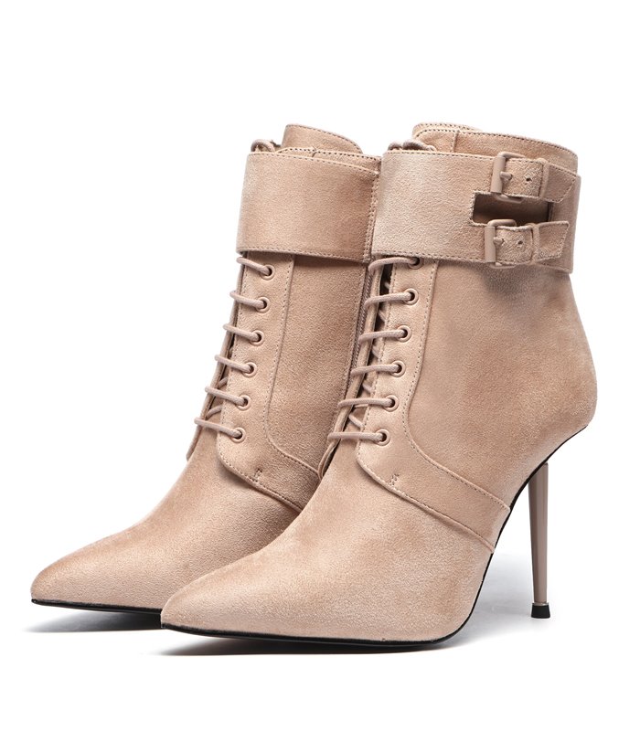 Giaro Ankle Boots LESSORA BEIGE VELOUR