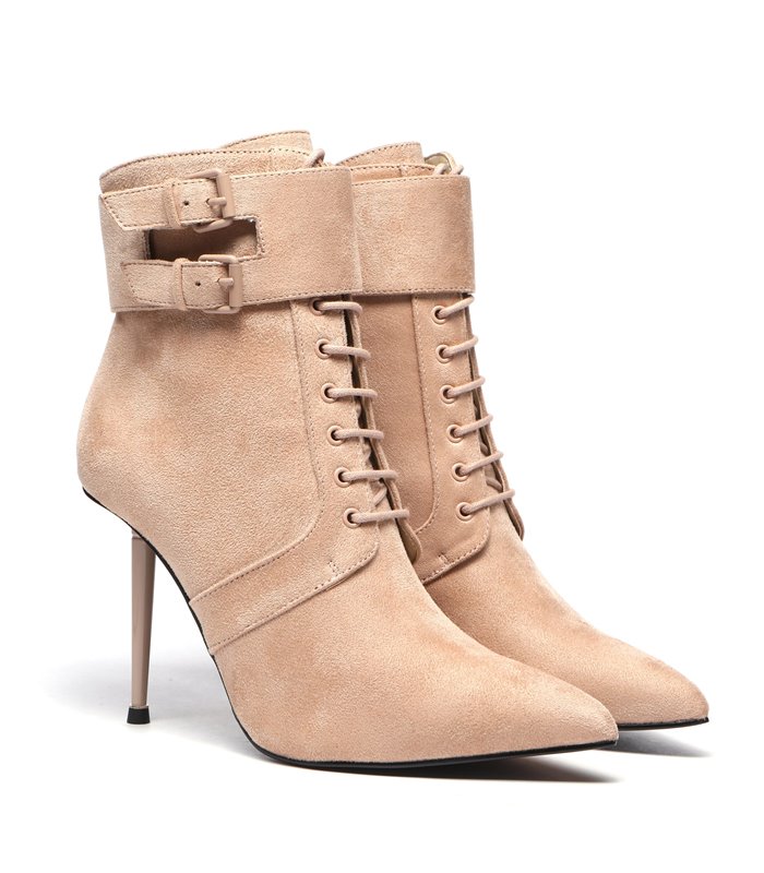 Giaro Ankle Boots LESSORA BEIGE VELOUR