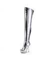 Giaro Overknee Plateau Stiefel BRISA Silber Glänzend