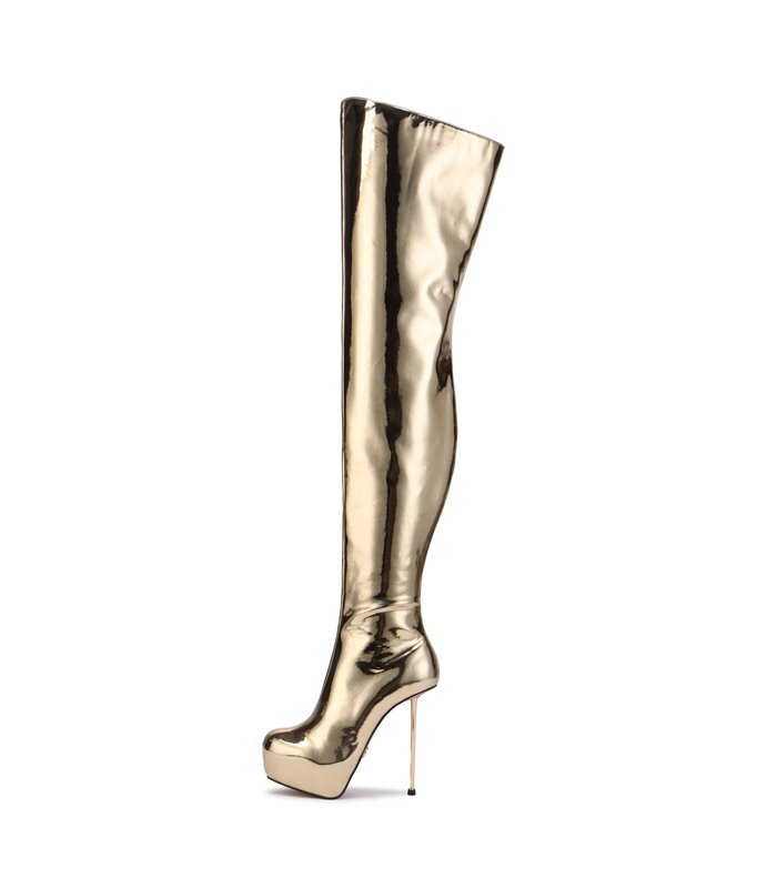 Giaro Overknee Plateau Boot BRISA LIQUID GOLD