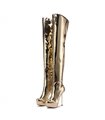 Giaro Overknee Plateau Stiefel BRISA Gold 