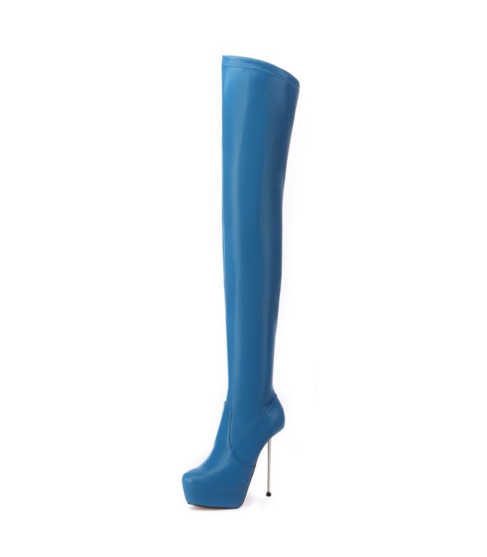 Giaro Overknee Plateau Boot BRISA Blue Matte