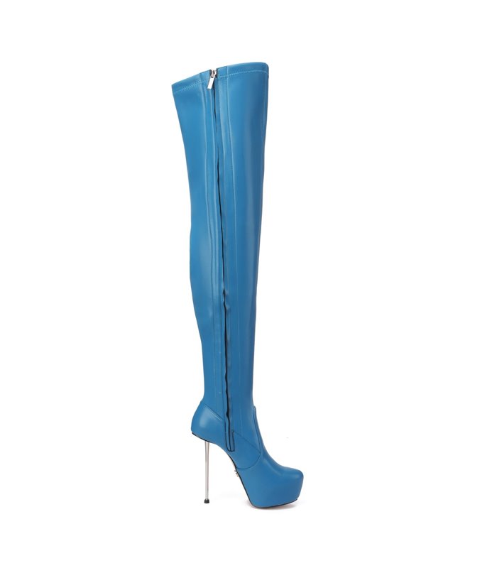 Giaro Overknee Plateau Boot BRISA Blue Matte