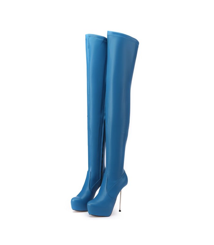 Giaro Overknee Plateau Boot BRISA Blue Matte