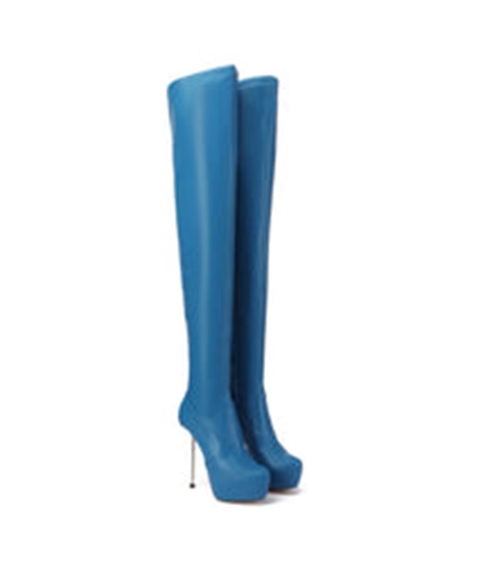 Giaro Overknee Plateau Boot BRISA Blue Matte