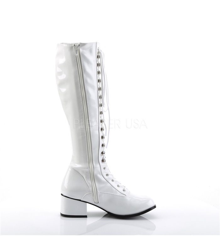 Retro Stiefel RETRO-302 - Lack Weiß