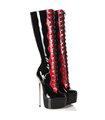 Giaro Overknee Boots Fascinate Black/Red Shiny