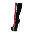 Giaro Overknee Boots Fascinate Black/Red Shiny